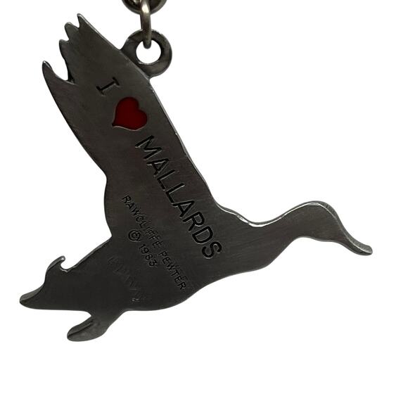 Rawcliffe Pewter I ❤️ MALLARDS Duck Keychain Vintage 1983 P. Davis Collectible - Picture 11 of 13